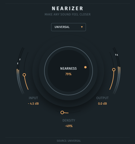Nearizer FX plugin interface