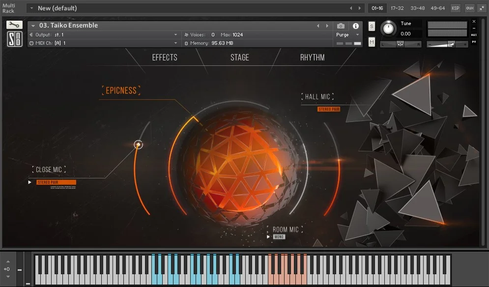 Epic Percussion 3 KONTAKT interface