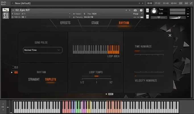 Percussion Elements 3 rhythm interface