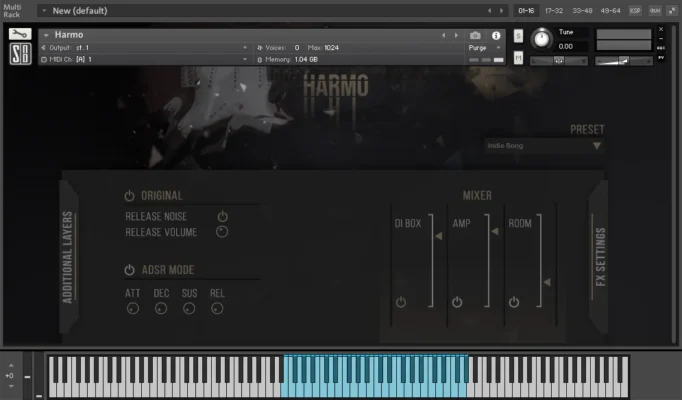 Harmo KONTAKT interface screenshot 1
