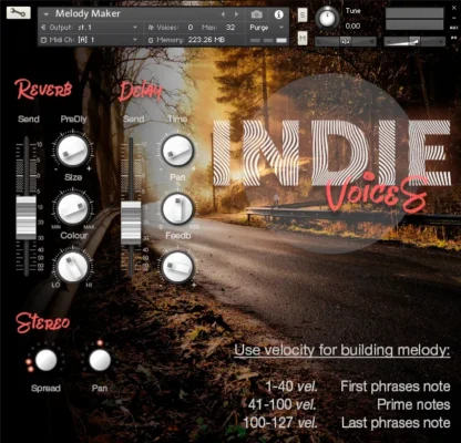 Indie Voices Melody Maker KONTAKT interface