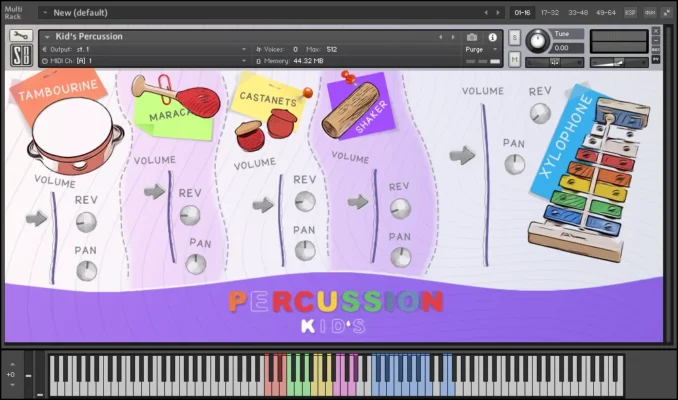 Kid's Percussion KONTAKT interface
