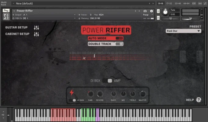 Power Riffer KONTAKT interface screenshot 1