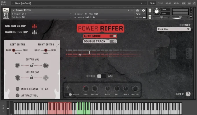Power Riffer KONTAKT interface screenshot 2