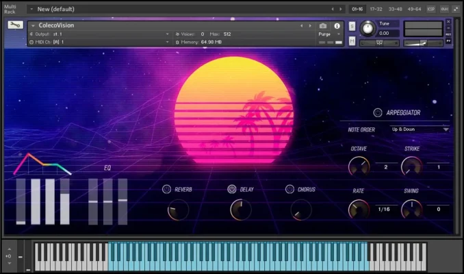 Retrowave KONTAKT interface screenshot 3