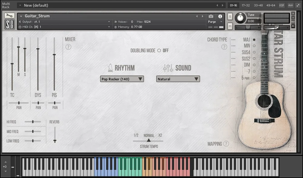 Guitar Strum KONTAKT interface
